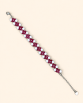 Ruby Bloom Pearl Bracelet